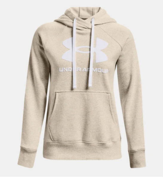 Under Armour womens Rival Fleece Half Zip, (001) Black / / White, X-Small  at  Women's Coats Shop