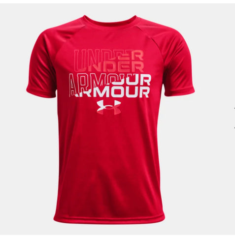 Under Armour Boys' UA Tech™ Wordmark Logo Short Sleeve