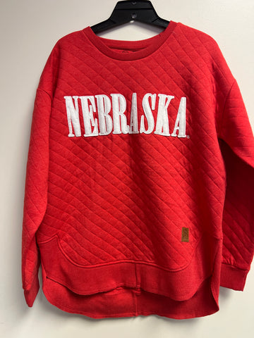 Press Box Nebraska Pasadena Quilted Crew