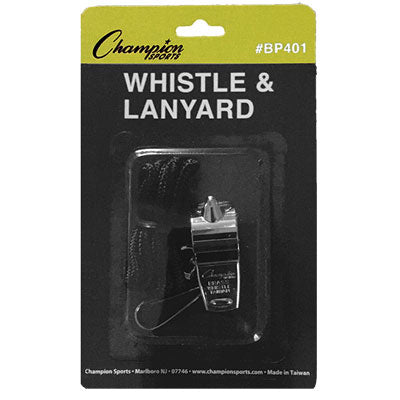 Champion Sport Metal Whistle & Laynard Pack